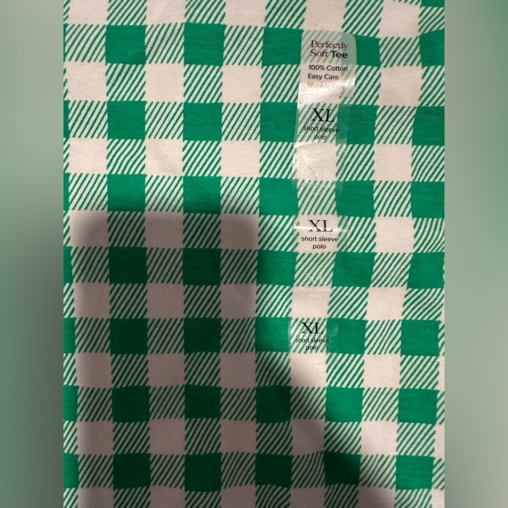 Kim Rogers Mixed Polo Checkered Short Sleeve Perfectly Soft Top Tee - Picture 6 of 11